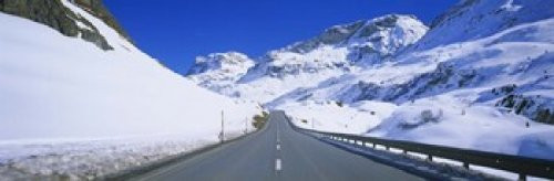 Posterazzi Empty road passing through a polar landscape Route 3 Graubunden Switzerland Poster Print, (18 x 6) Posterazzi Empty road passing through a polar landscape Route 3 Graubunden Switzerland Poster Print, (18 x 6)