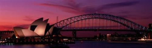Australia Sydney sunset Poster Print (18 x 6)