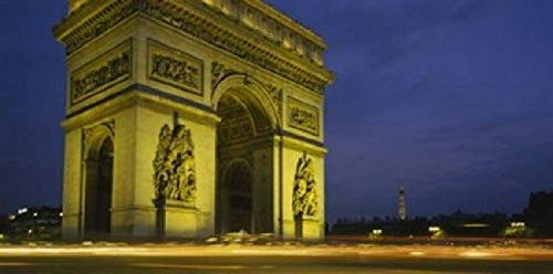 Posterazzi PPI49693S Low angle view of a monument Arc De Triomphe Paris France Poster Print, 12 x 6