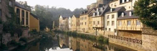 Posterazzi Buildings along Alzette River City Luxembourg Poster Print, (18 x 6)