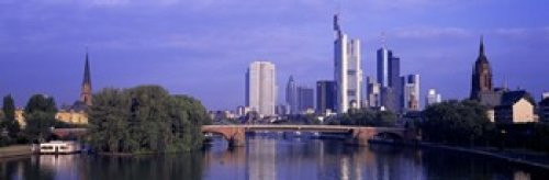 Posterazzi Skyline Main River Frankfurt Germany Poster Print, (18 x 6) Posterazzi Skyline Main River Frankfurt Germany Poster Print, (18 x 6)