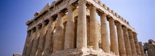 Posterazzi Old ruins of a temple Parthenon Acropolis Athens Greece Poster Print, (18 x 7)