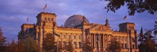 Posterazzi Facade of a Building The Reichstag Berlin Germany Poster Print, (18 x 6), Varies