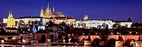Posterazzi PPI114353S Arch Across a River Charles Bridge Hradcany Castle St. Vitus Cathedral Prague Czech Republic Poster Print, 18 x 7