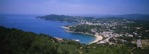 Posterazzi High angle view of a bay Llafranc Costa Brava Spain Poster Print, (18 x 7)