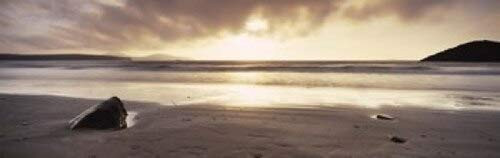 Posterazzi Sunset over the sea Whitesand Bay Pembrokeshire Wales Poster Print, (18 x 6)