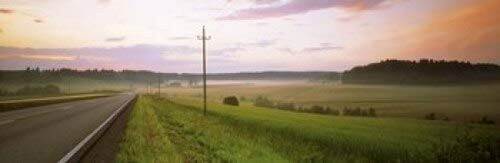 Posterazzi Country Road Passing Through a Field Finland Poster Print, (18 x 6), Varies Posterazzi Country Road Passing Through a Field Finland Poster Print, (18 x 6), Varies