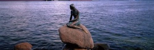 Posterazzi Little Mermaid Statue on Waterfront Copenhagen Denmark Poster Print, (18 x 6)