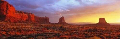 Posterazzi Sunrise Monument Valley Arizona USA Poster Print, (18 x 6)