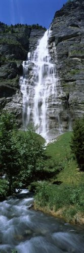 Posterazzi PPI126150S Waterfall in a forest Murrenbach Falls Lauterbrunnen Valley Bernese Oberland Berne Canton Switzerland Poster Print, 18 x 6