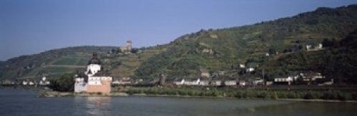 Posterazzi waterfront Pfalz Castle Rhine River Kaub Koblenz Rhineland-Palatinate Germany Poster Print, (18 x 6) Posterazzi waterfront Pfalz Castle Rhine River Kaub Koblenz Rhineland-Palatinate Germany Poster Print, (18 x 6)