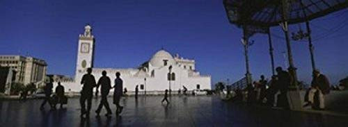 Posterazzi PPI94995S Tourists walking in front of a mosque Jamaa-El-Jedid Algiers Algeria Poster Print, 18 x 7