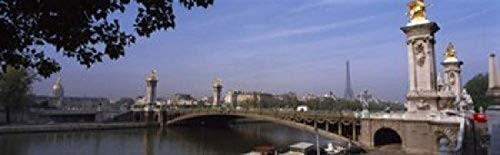 Posterazzi PPI23034S Bridge Across Eiffel Tower in The Background Pont Alexandre III Seine River Paris ILE-de France Poster Print, 18 x 6