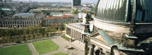 Posterazzi High angle view of a formal garden in front of a church Dome Altes Museum Berlin Germany Poster Print, (18 x 7)