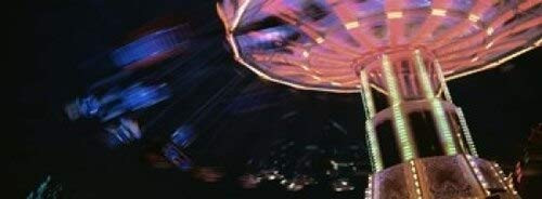 Posterazzi Low angle view of a carousel Amusement Park Stuttgart Germany Poster Print, (18 x 7)