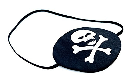 Liontouch Pirate Eye Patch, Medieval Fantasy for Kids, Pirate White Skull, Textile