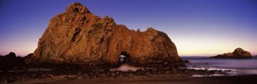 Posterazzi PPI118891S Rock Formation one Hour Exposure Pfeiffer Beach Big Sur California USA Poster Print, 18 x 6