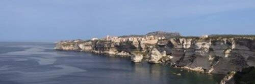 Posterazzi Cliffs on the coast Bonifacio Corsica France Poster Print, (18 x 6)