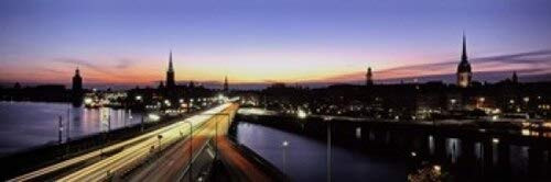 Posterazzi High angle view of traffic on a highway Stockholm Sweden Poster Print, (18 x 6)