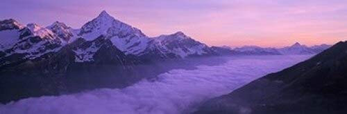 Posterazzi Switzerland Swiss Alps Aerial view of clouds over mountains Poster Print, (18 x 6)