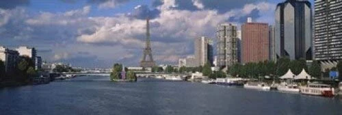 Posterazzi Buildings at the riverbank Seine River Paris France Poster Print, (18 x 6)