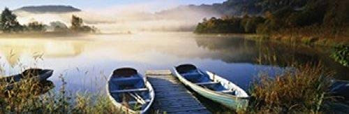 Posterazzi PPI116818S Rowboats at the lakeside English Lake District Grasmere Cumbria England Poster Print, 18 x 6