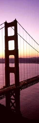 Posterazzi PPI120832S Suspension Sunrise Golden Gate Bridge Bay San Francisco California USA Poster Print, 18 x 6