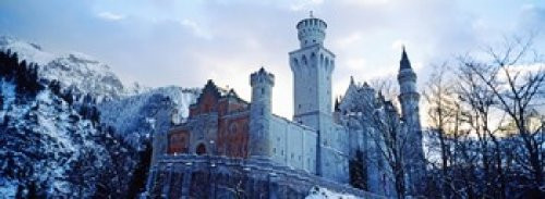 Posterazzi PPI146885S Low angle view of the Neuschwanstein Castle in winter Bavaria Germany Poster Print, 18 x 7