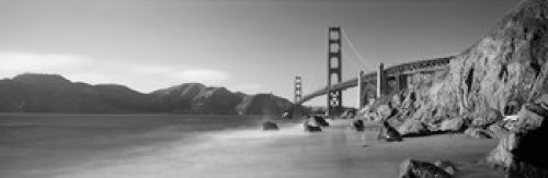 Posterazzi PPI152039S Across a sea Golden Gate Bridge San Francisco California USA Poster Print, 18 x 6