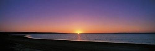 Posterazzi Sunset on beach Australia Poster Print, (18 x 6)