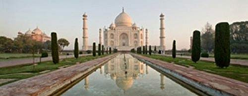 Posterazzi PPI125754S Reflection of a mausoleum in water Taj Mahal Agra Uttar Pradesh India Poster Print, 15 x 6