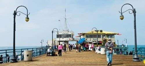Posterazzi Tourists Pier Santa Monica Los Angeles County California USA Poster Print, (15 x 7) Posterazzi Tourists Pier Santa Monica Los Angeles County California USA Poster Print, (15 x 7)