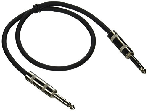 Seismic Audio - SATRX-2 - Black 2' 1/4" TRS to 1/4" TRS Patch Cable