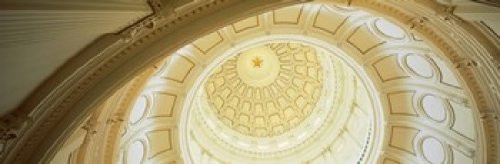 Posterazzi PPI146592S Ceiling of The Dome State Capitol Building Austin Texas USA Poster Print, 18 x 6, Varies