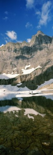 Posterazzi Reflections on lake at US Glacier National Park Montana USA Poster Print, (18 x 7)