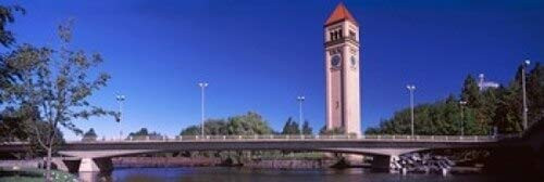 Posterazzi Bridge with Clock Tower in the background Riverfront Park Spokane Washington State USA Poster Print, (18 x 6) Posterazzi Bridge with Clock Tower in the background Riverfront Park Spokane Washington State USA Poster Print, (18 x 6)