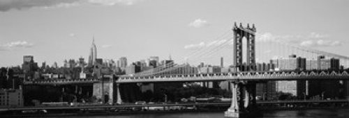 Posterazzi PPI152192S River Bridge Manhattan City New York State USA Poster Print, 18 x 7 Posterazzi PPI152192S River Bridge Manhattan City New York State USA Poster Print, 18 x 7