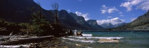 Posterazzi PPI118318S Front of Mountains St. Mary Lake US Glacier National Park Montana USA Poster Print, 18 x 6, Varies