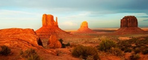 Posterazzi PPI142549S Buttes rock formations at Monument Valley Utah-Arizona Border USA Poster Print, 15 x 6