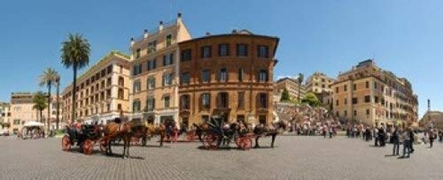 Posterazzi Tourists at Spanish Steps Piazza Di Spagna Rome Lazio Italy Poster Print, (15 x 6), Varies
