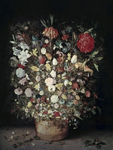Flowers in a Wooden Vessel 1606-07 Jan Bruegel the Elder (1568-1625Flemish) Oil on Wood Kunsthistorisches Museum Vienna Austria Poster Print (18 x 24)