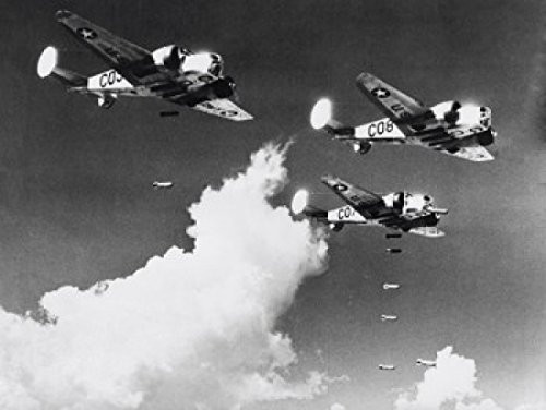 Posterazzi Low angle view of three aircrafts bombing practice US Army Poster Print, (18 x 24) Posterazzi Low angle view of three aircrafts bombing practice US Army Poster Print, (18 x 24)