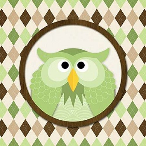 Posterazzi O is for Owl III Poster Print by N Harbick, (24 x 24)