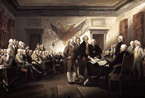 Posterazzi Signing of The Declaration of Independence 1817-1819 Poster Print by John Trumbull, (12 x 18)