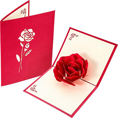 3D Red Greeting Card Birthday Anniversary Valentine's Day Wedding Card Gift 