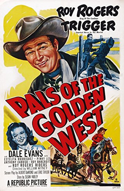 Posterazzi Pals Of The Golden West Us Art Top Roy Rogers Bottom Left: Dale Evans 1951 Movie Masterprint Poster Print, (11 x 17)