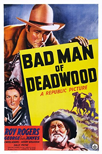 Posterazzi Bad Man Of Deadwood Us Art Roy Rogers Carol Adams Gab Print by Hayes 1941 Movie Poster Masterprint, (11 x 17)