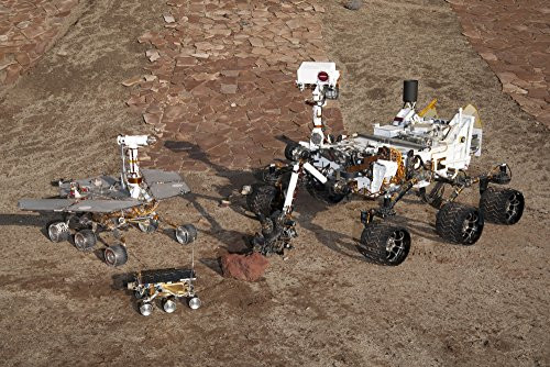 Posterazzi Three generations of Mars rovers Poster Print, (17 x 11)