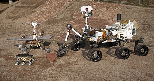 Posterazzi Three generations of Mars rovers Poster Print, (19 x 10)
