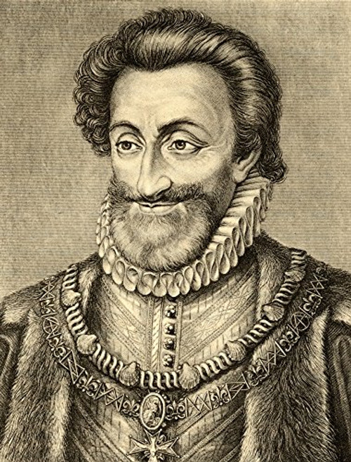 Henry Iv Aka Henry Of Navarre Or Bourbon 1553-1610 King Of Navarre(As Henry Iii)1572-89 First Bourbon King Of France 1589-1610 Photo-Etching After The